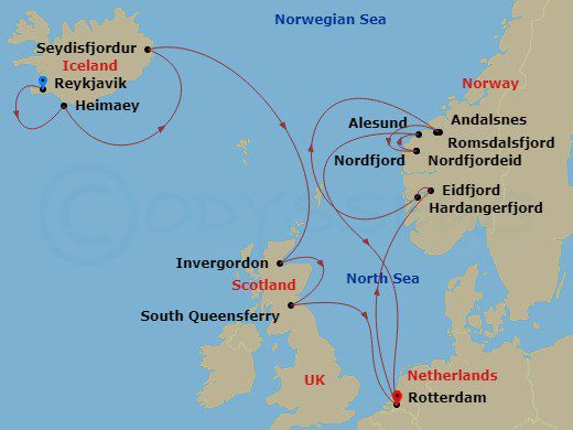itinerary for Celtic Origins & Viking Fjords