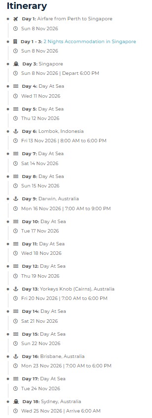 itinerary for Southeast Asia Unveiled