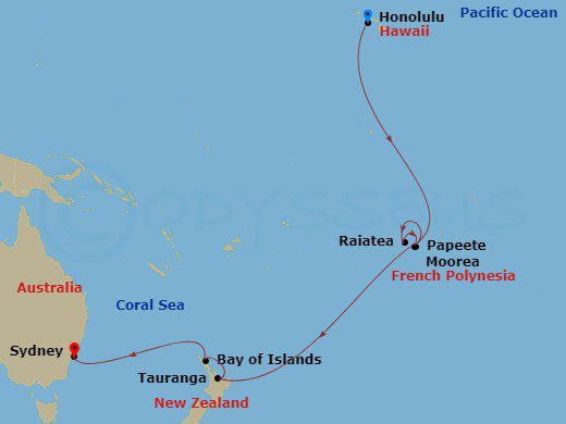 itinerary for Tides of Paradise