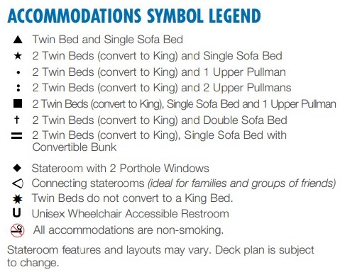 Legend for Carnival Splendor
