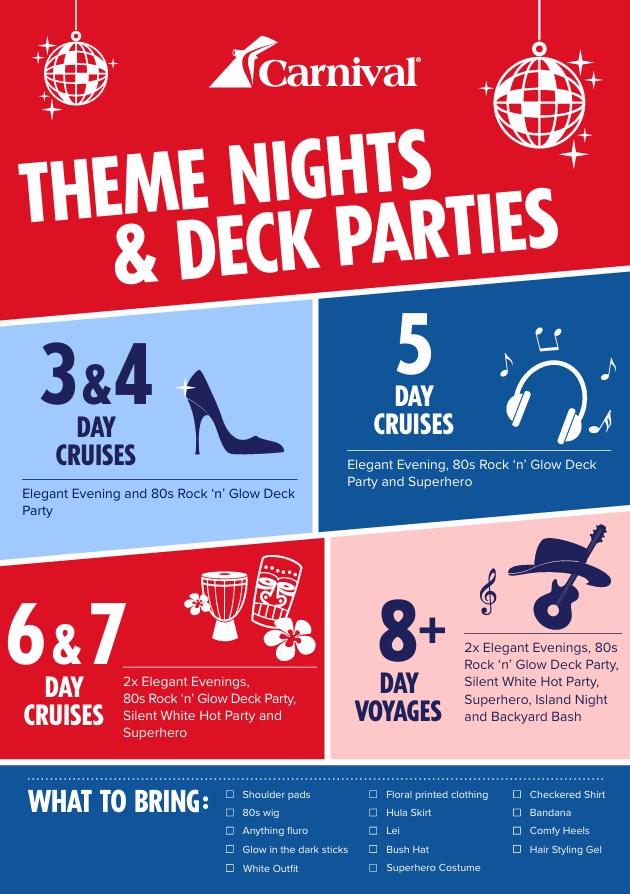 Carnival Theme Nights And Deck Parties