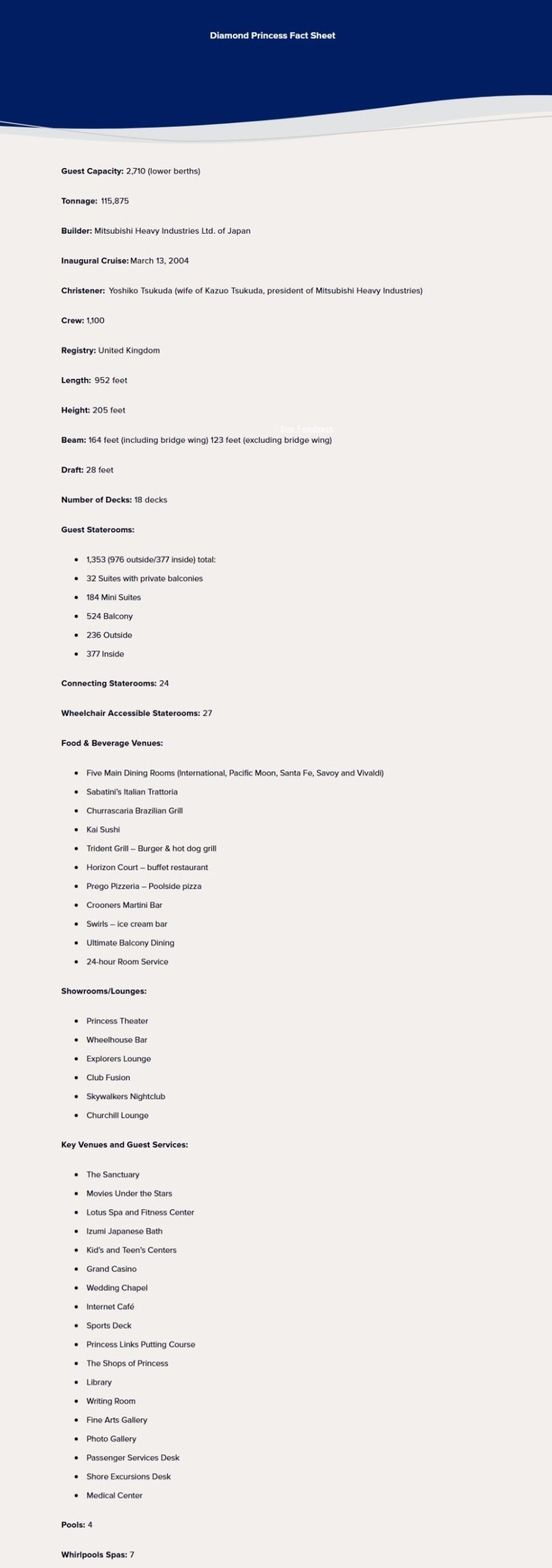 Princess Cruises Diamond Princess Fact Sheet 966x2745