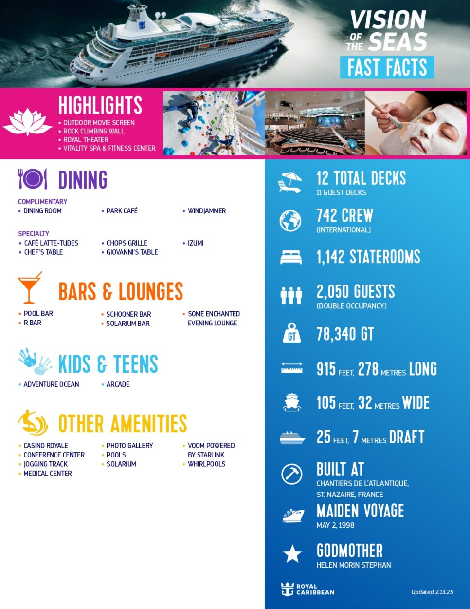 Royal Caribbean Vision Of The Seas Fact Sheet 966x1250